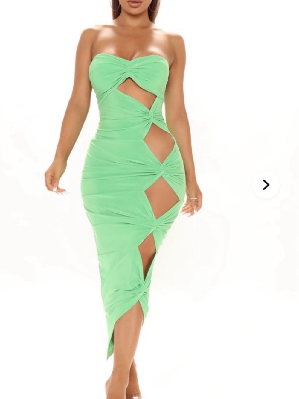 NWT Fashion Nova Going Crazy For You Green Midi Dress Size M